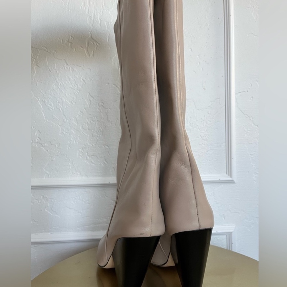Raye Angle Boot in Beige Leather - Picture 4 of 8
